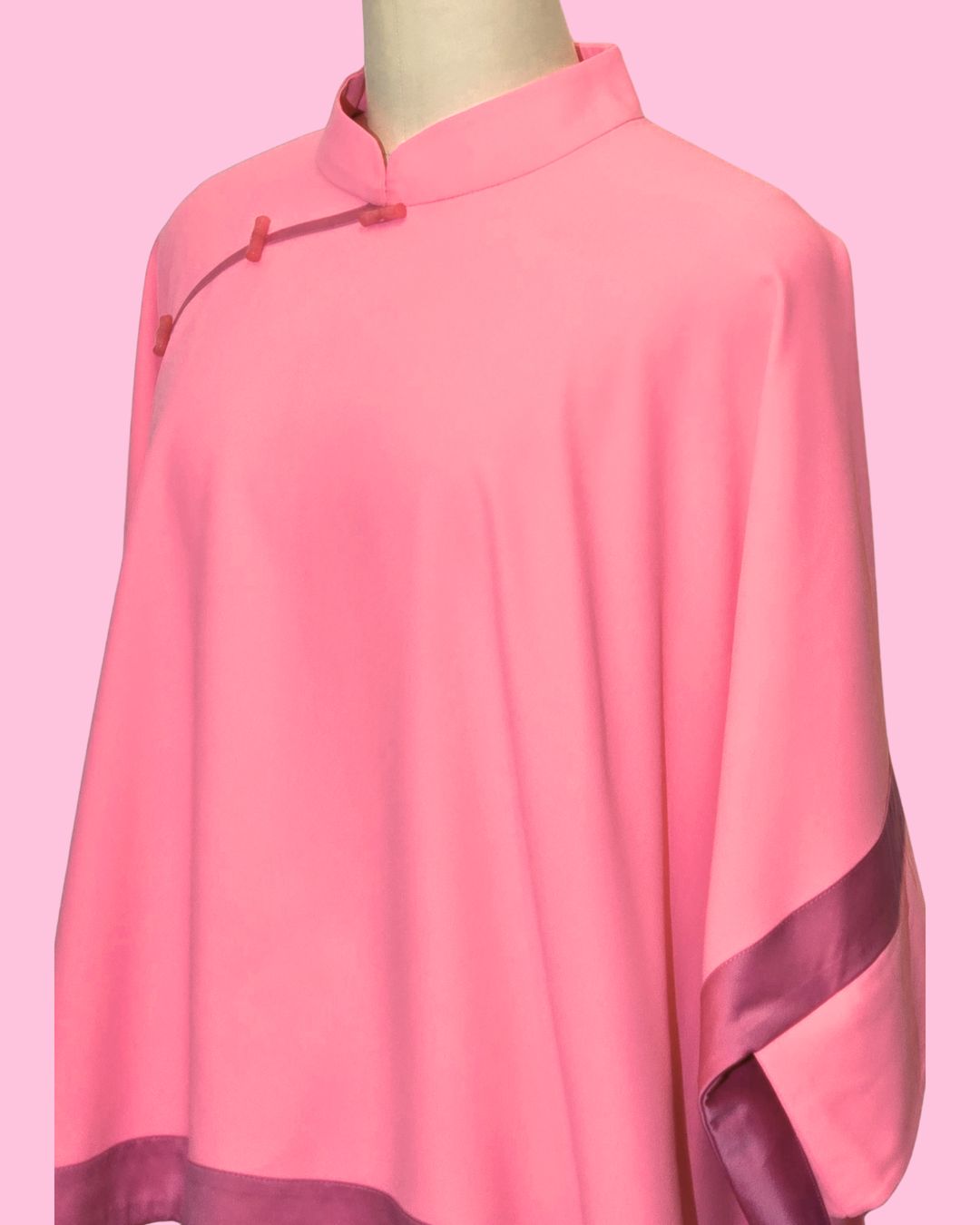 Hot Pink Cheongsam Cape
