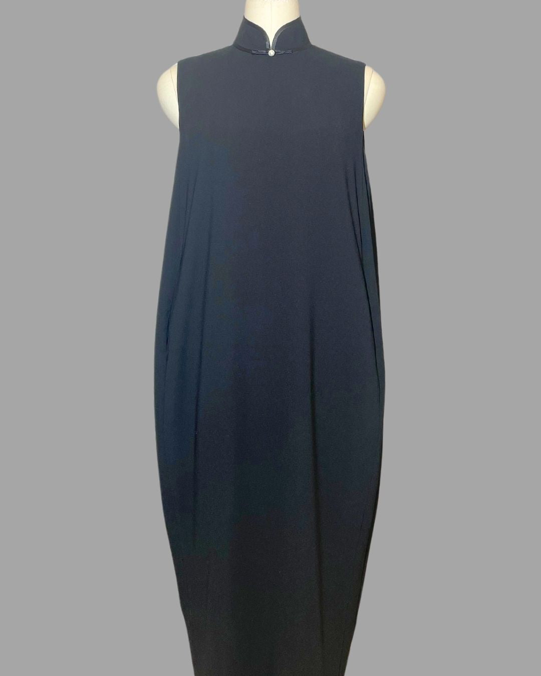 Cocoon-shape Modern Black Cheongsam