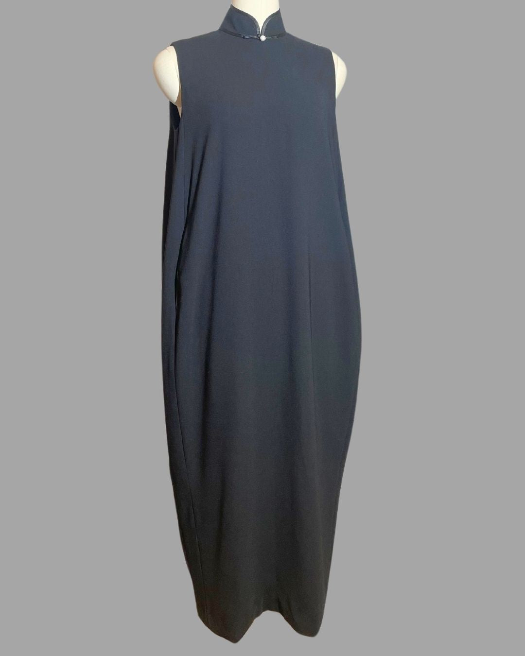 Cocoon-shape Modern Black Cheongsam