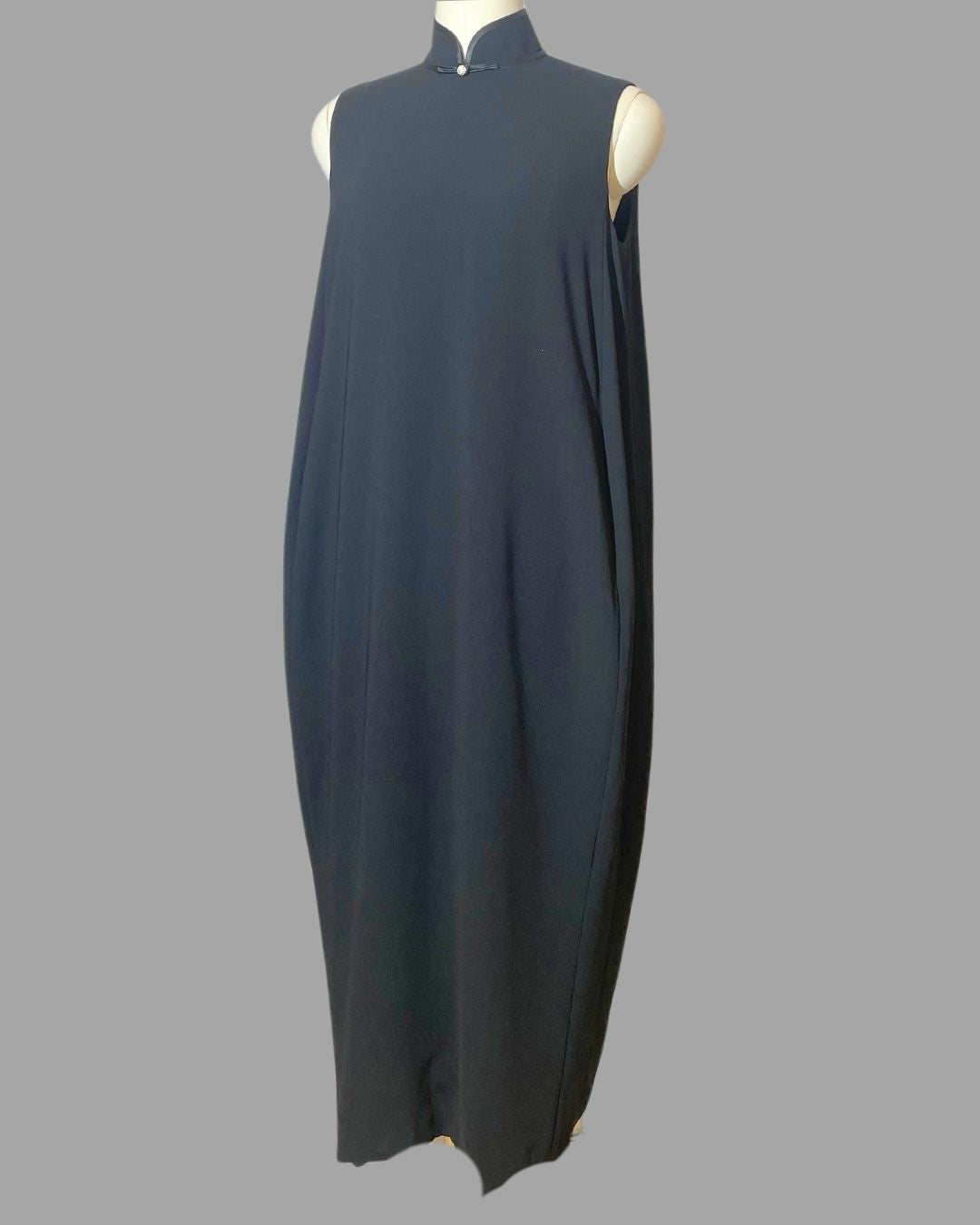 Cocoon-shape Modern Black Cheongsam