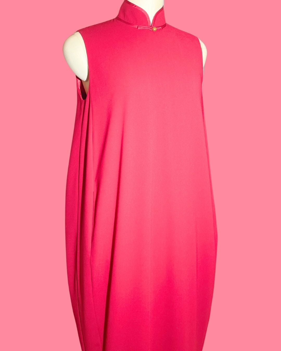 Cocoon-shape Modern Red Cheongsam