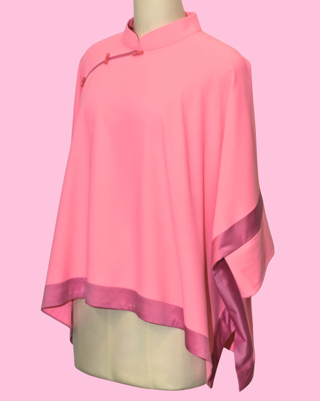 Hot Pink Cheongsam Cape
