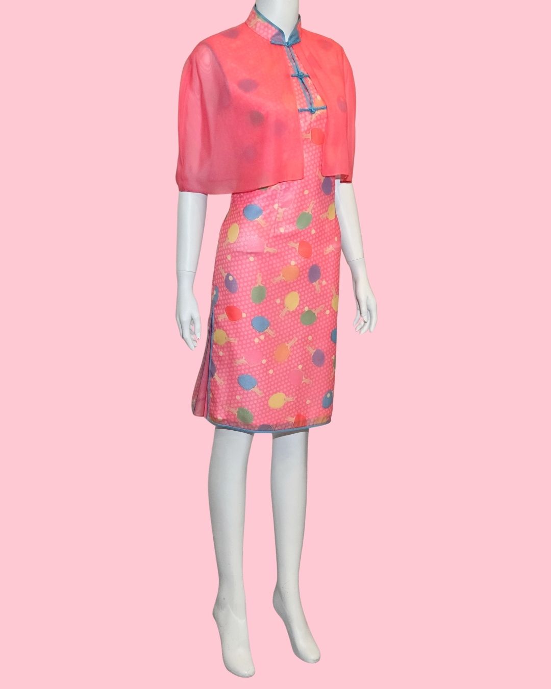 Pink Ping Pong Cheongsam