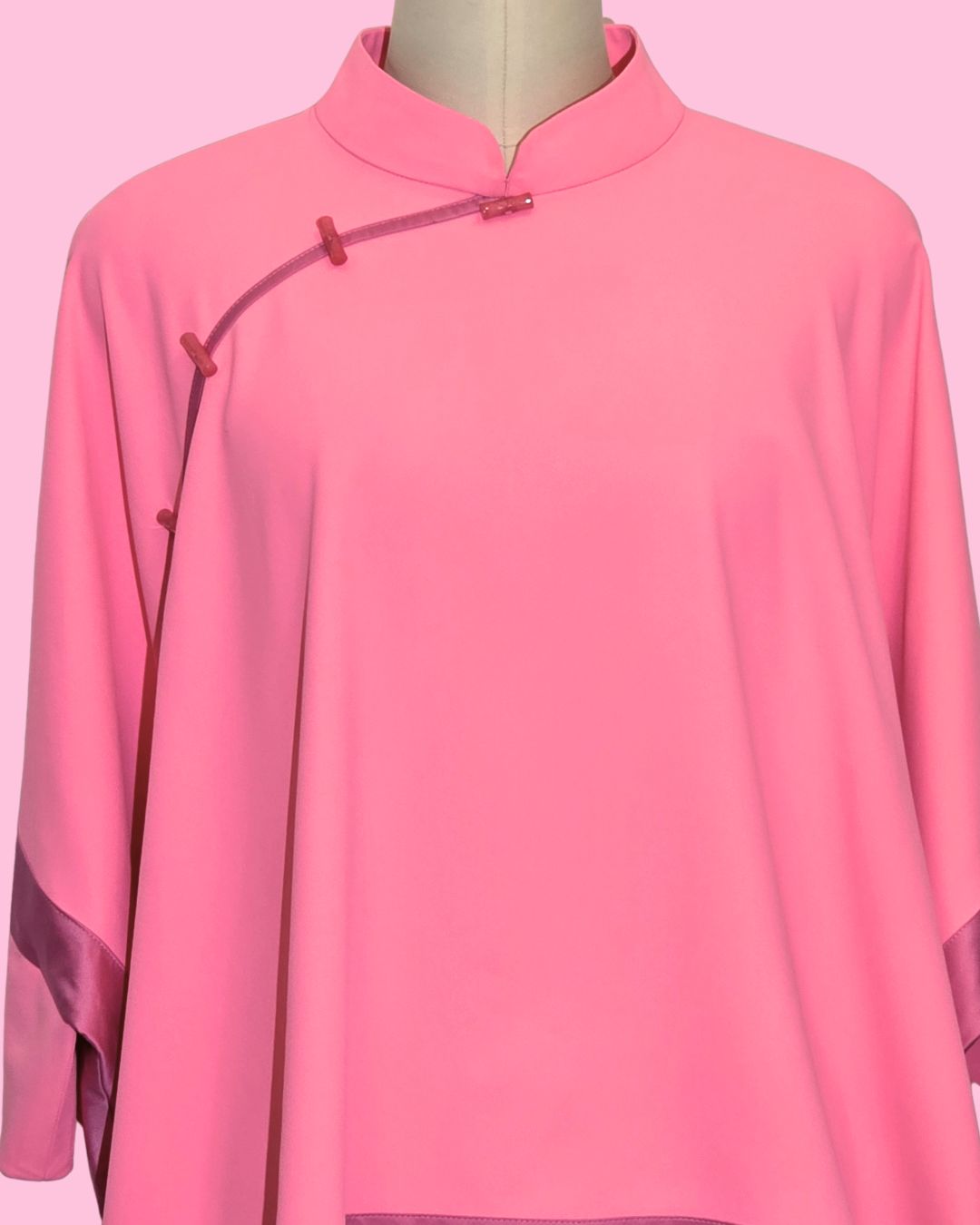 Hot Pink Cheongsam Cape