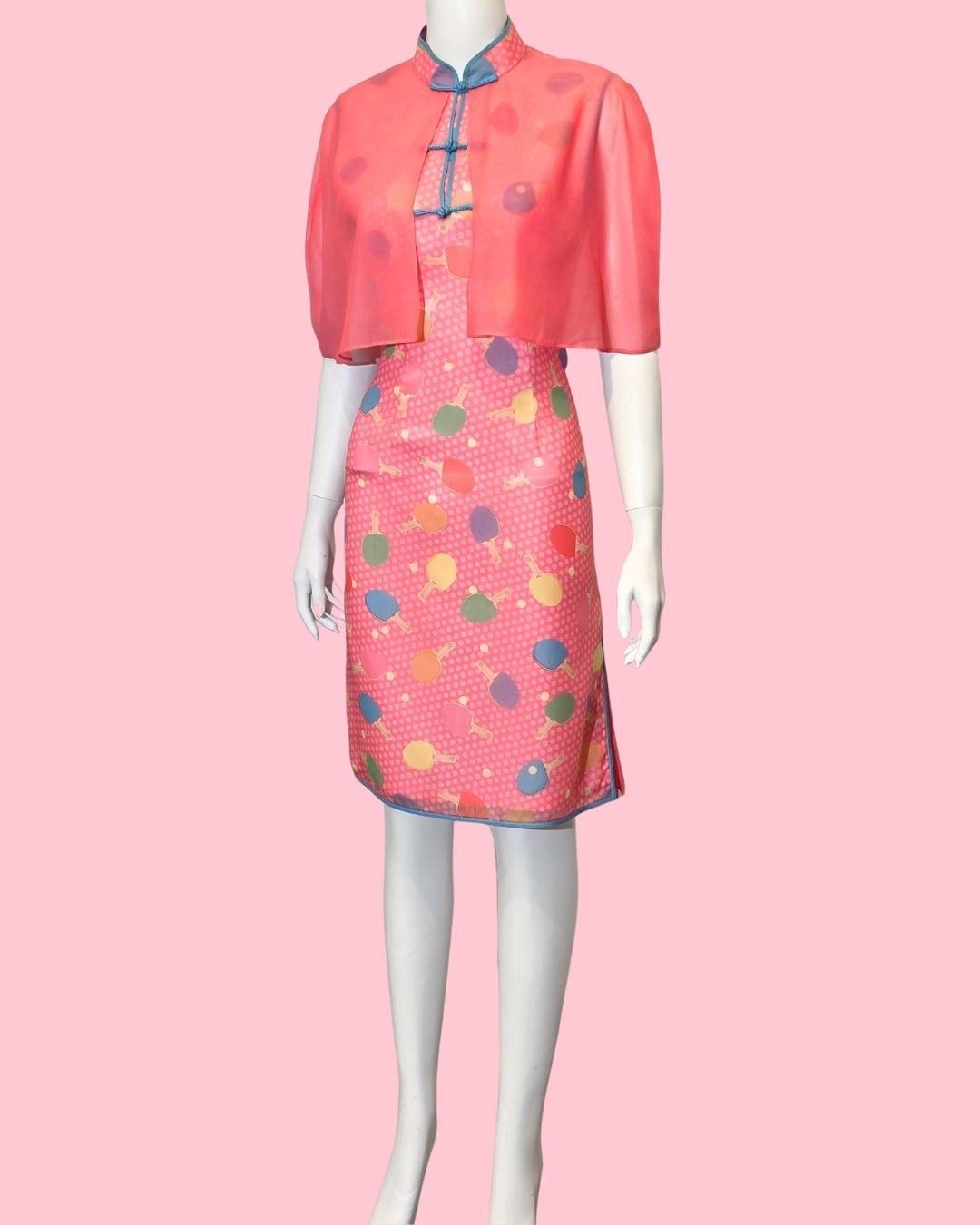 Pink Ping Pong Cheongsam