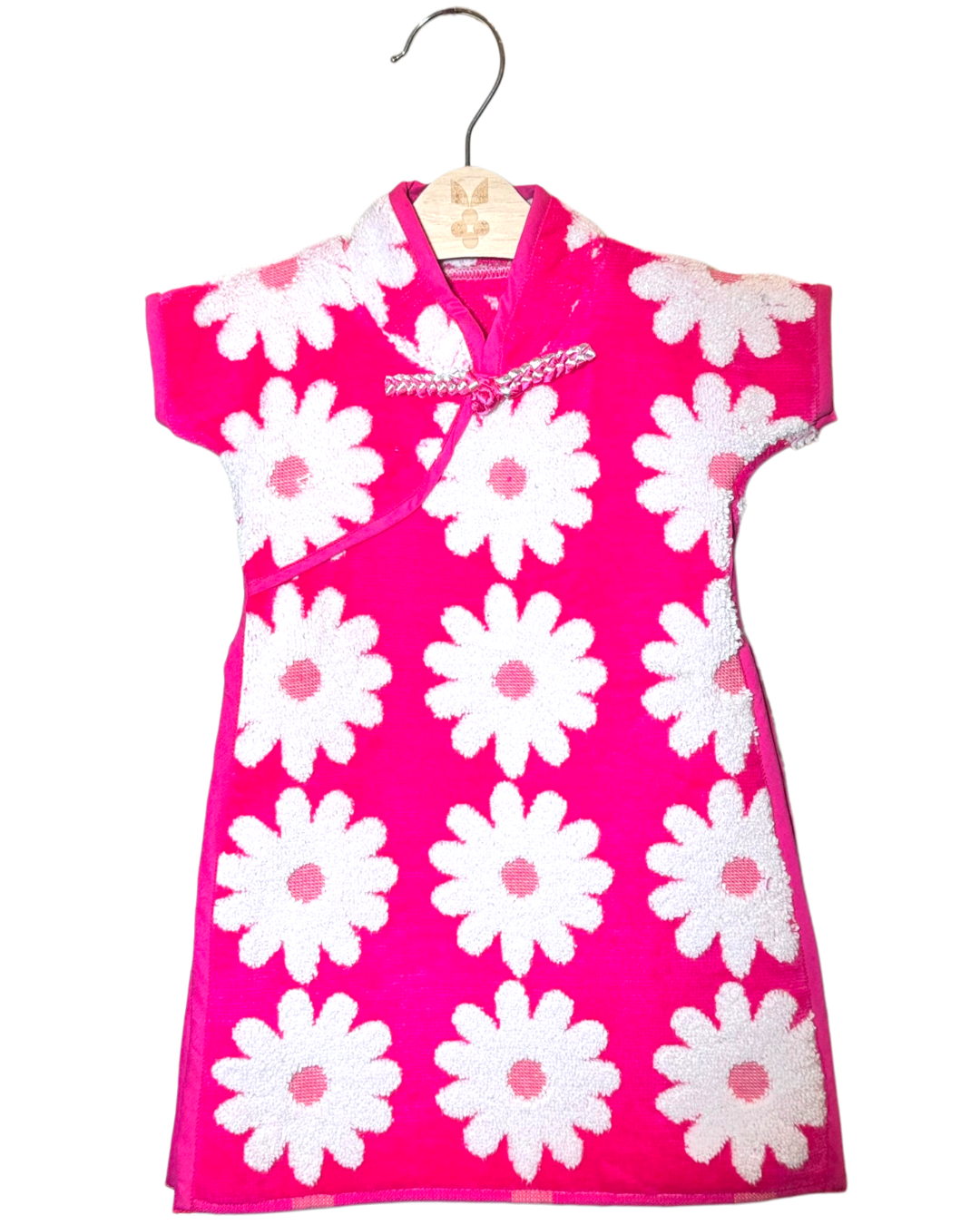 Cheongsam Towel - Pink Vibrant Daisy Joy