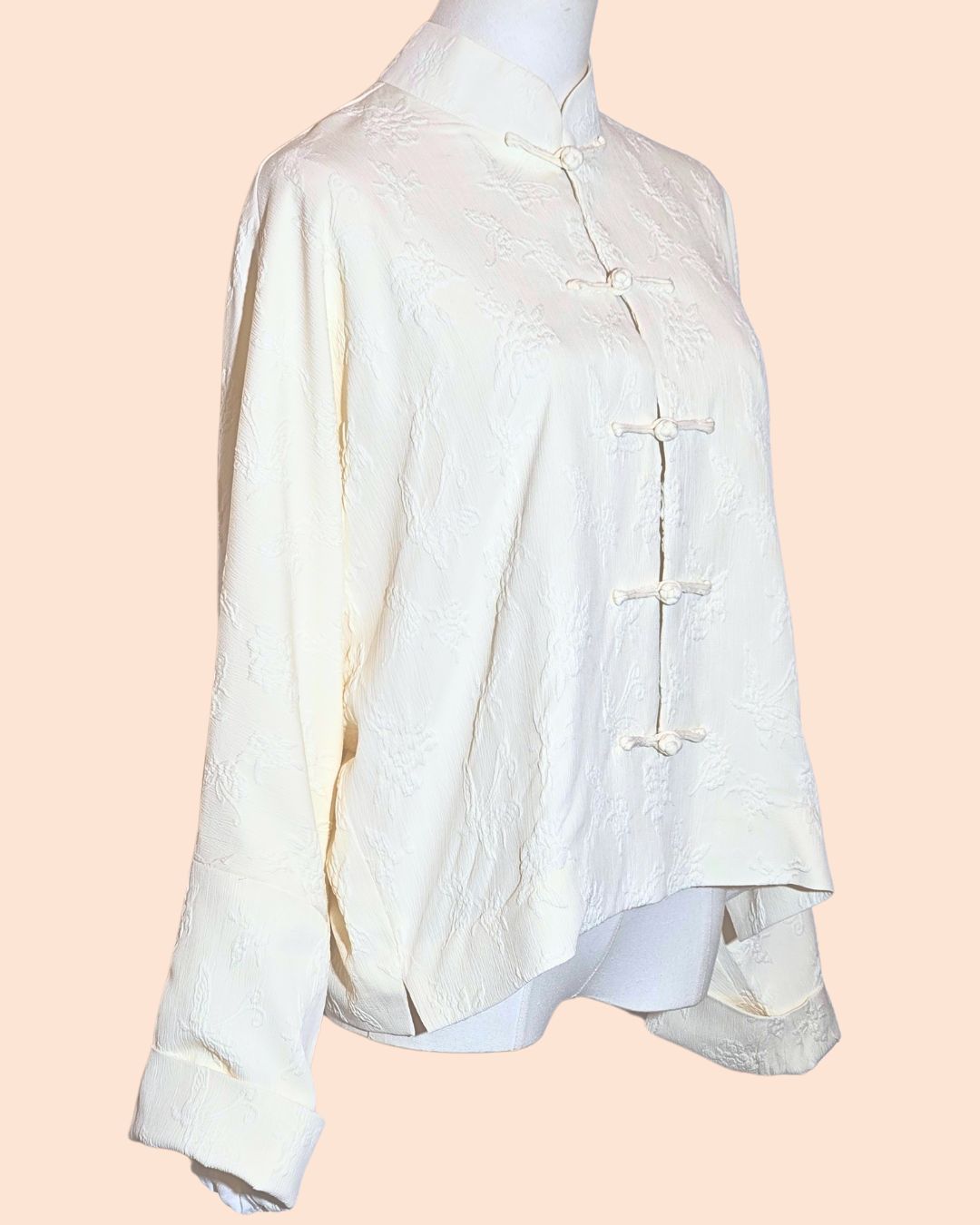 White Batwing Cheongsam Jacket