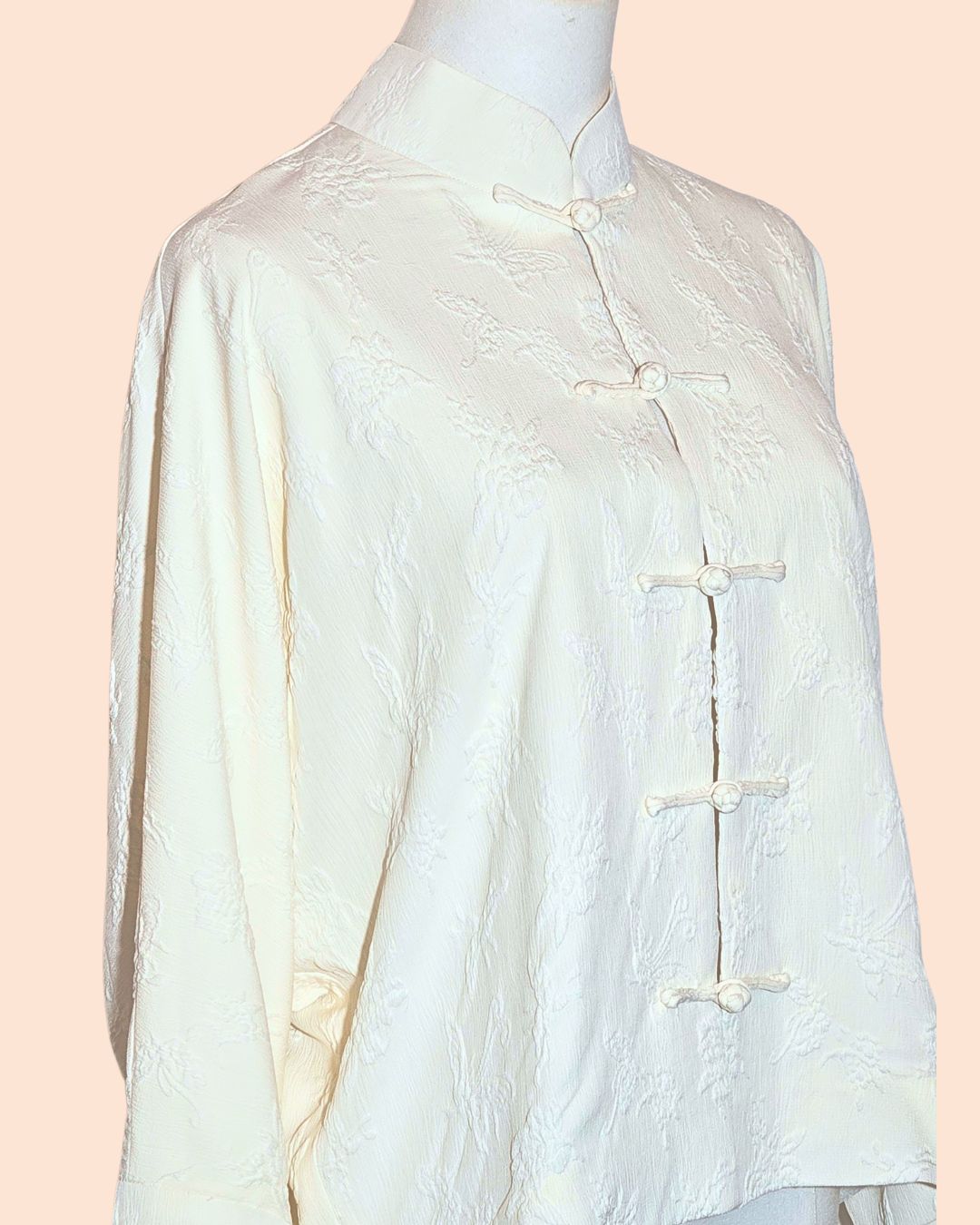 White Batwing Cheongsam Jacket