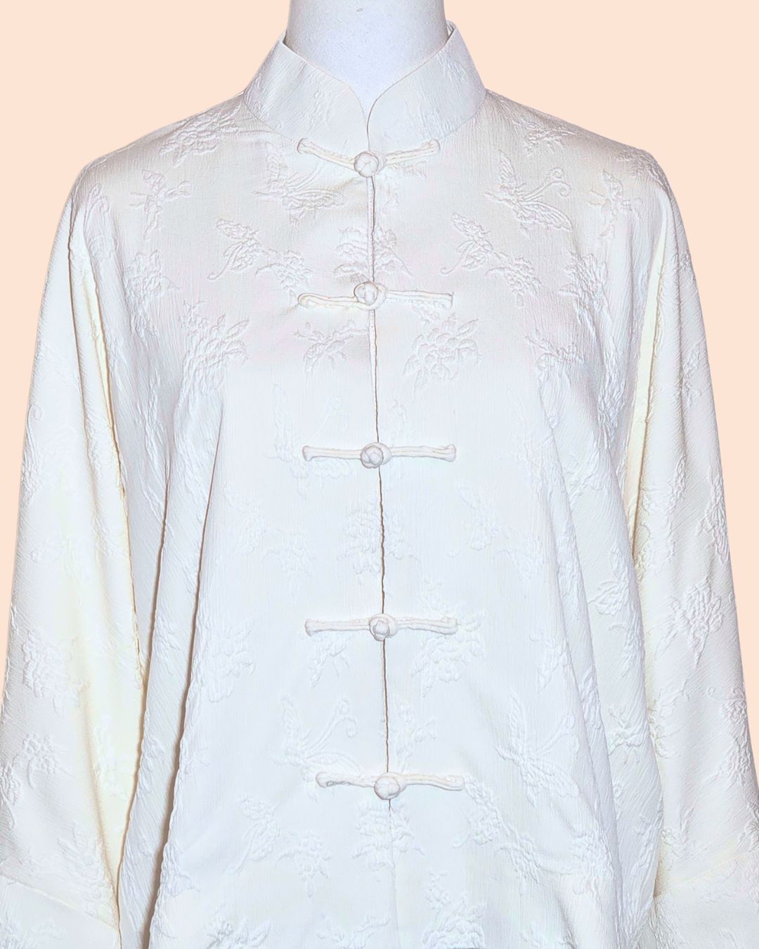 White Batwing Cheongsam Jacket