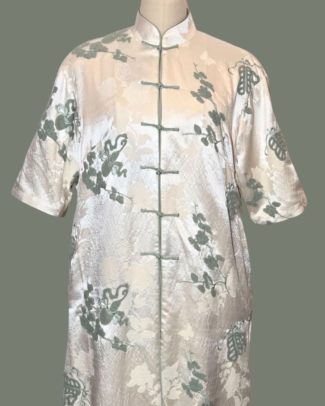 Mint Flower Cheongsam Tang Jacket