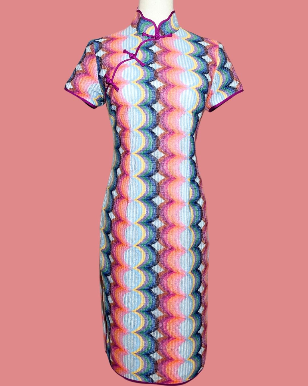 Blue Pink Cheongsam