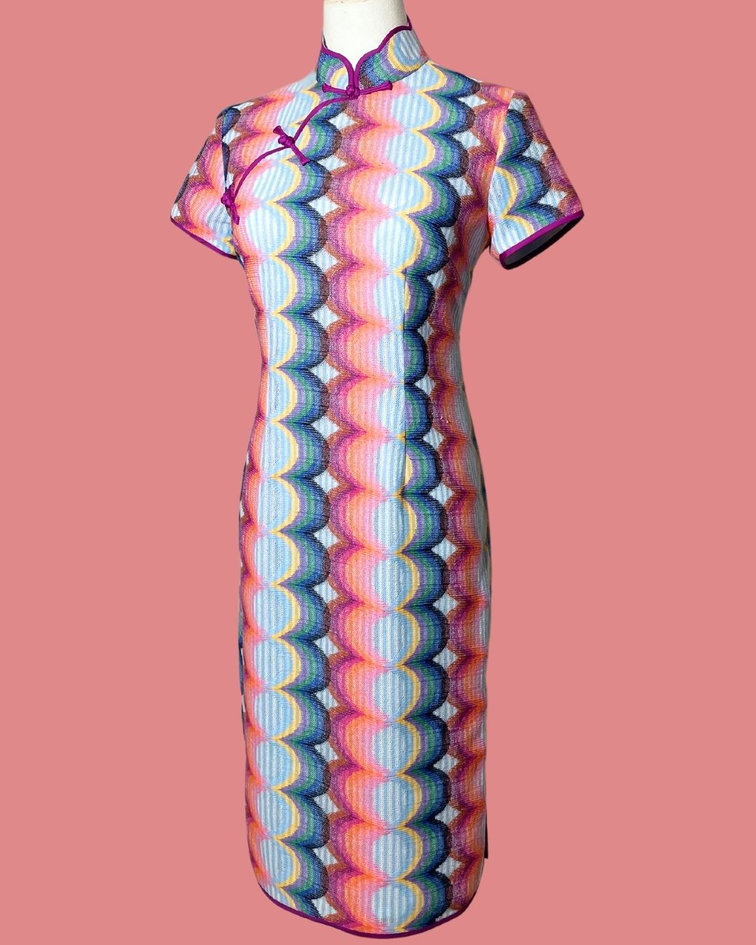 Blue Pink Cheongsam