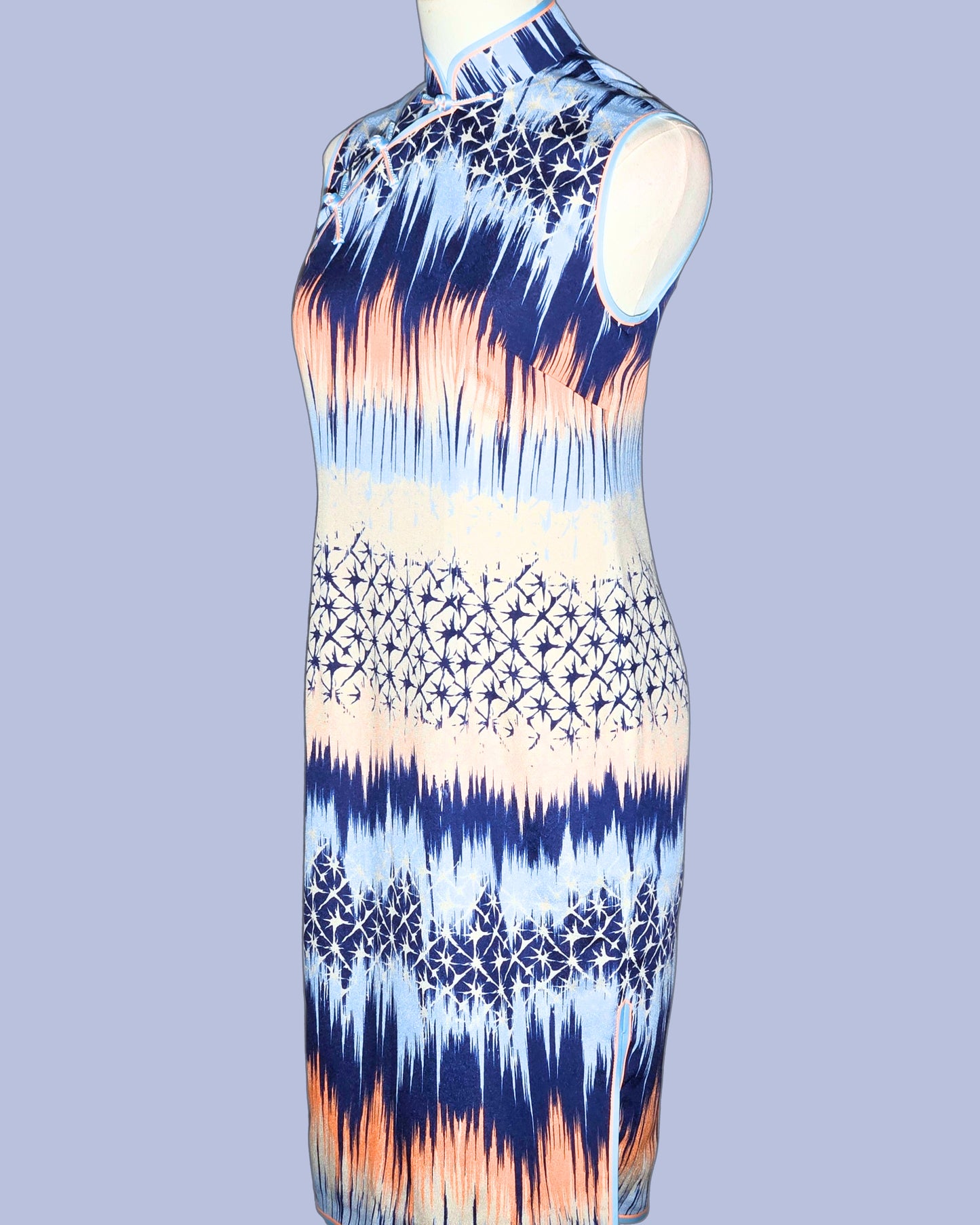 Purple and Blue Dye Cheongsam