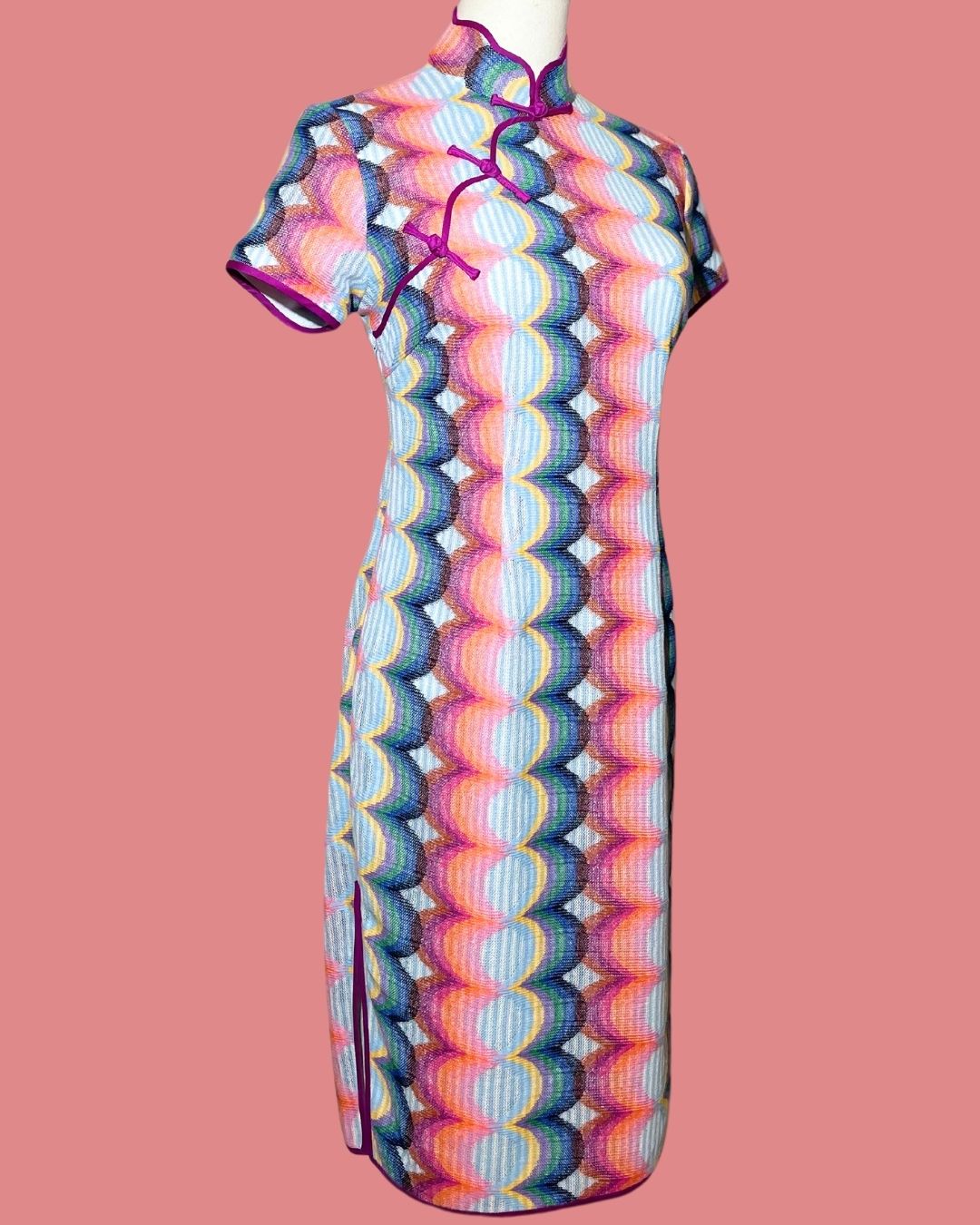 Blue Pink Cheongsam