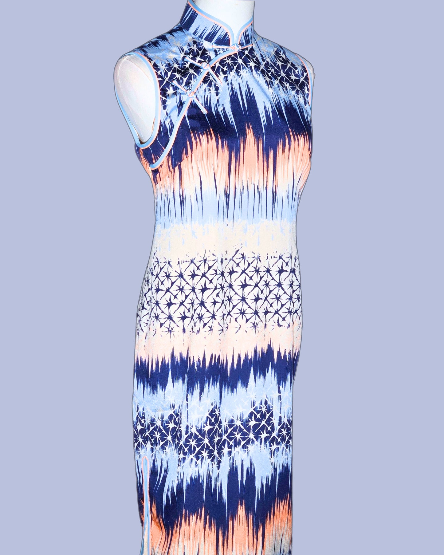 Purple and Blue Dye Cheongsam