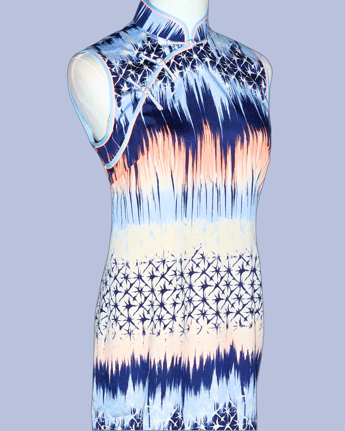 Purple and Blue Dye Cheongsam