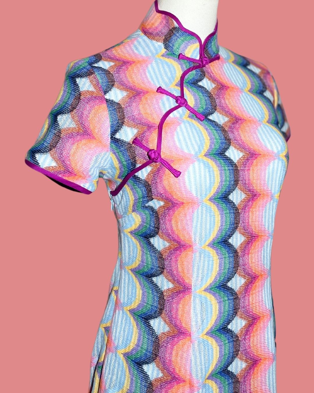 Blue Pink Cheongsam