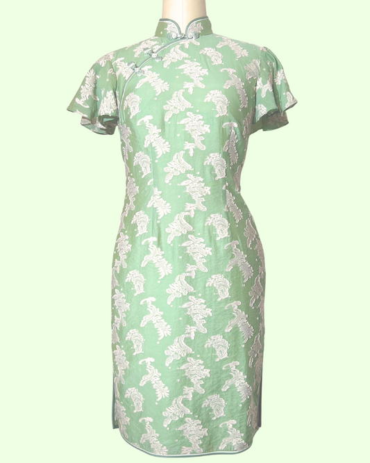 Light Green Floral Cheongsam