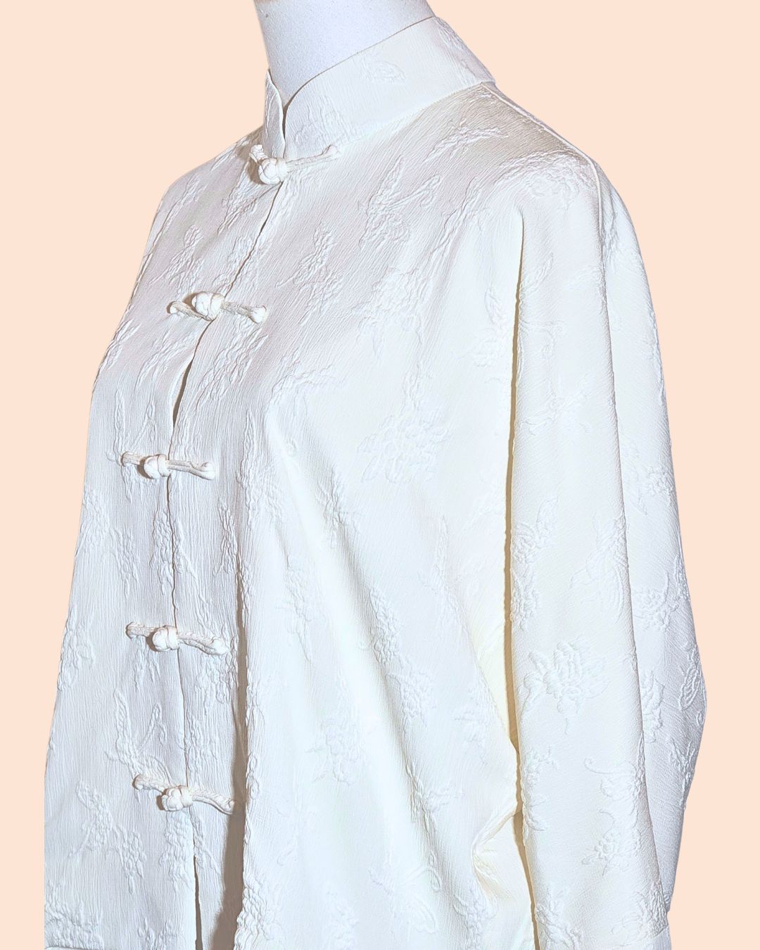 White Batwing Cheongsam Jacket
