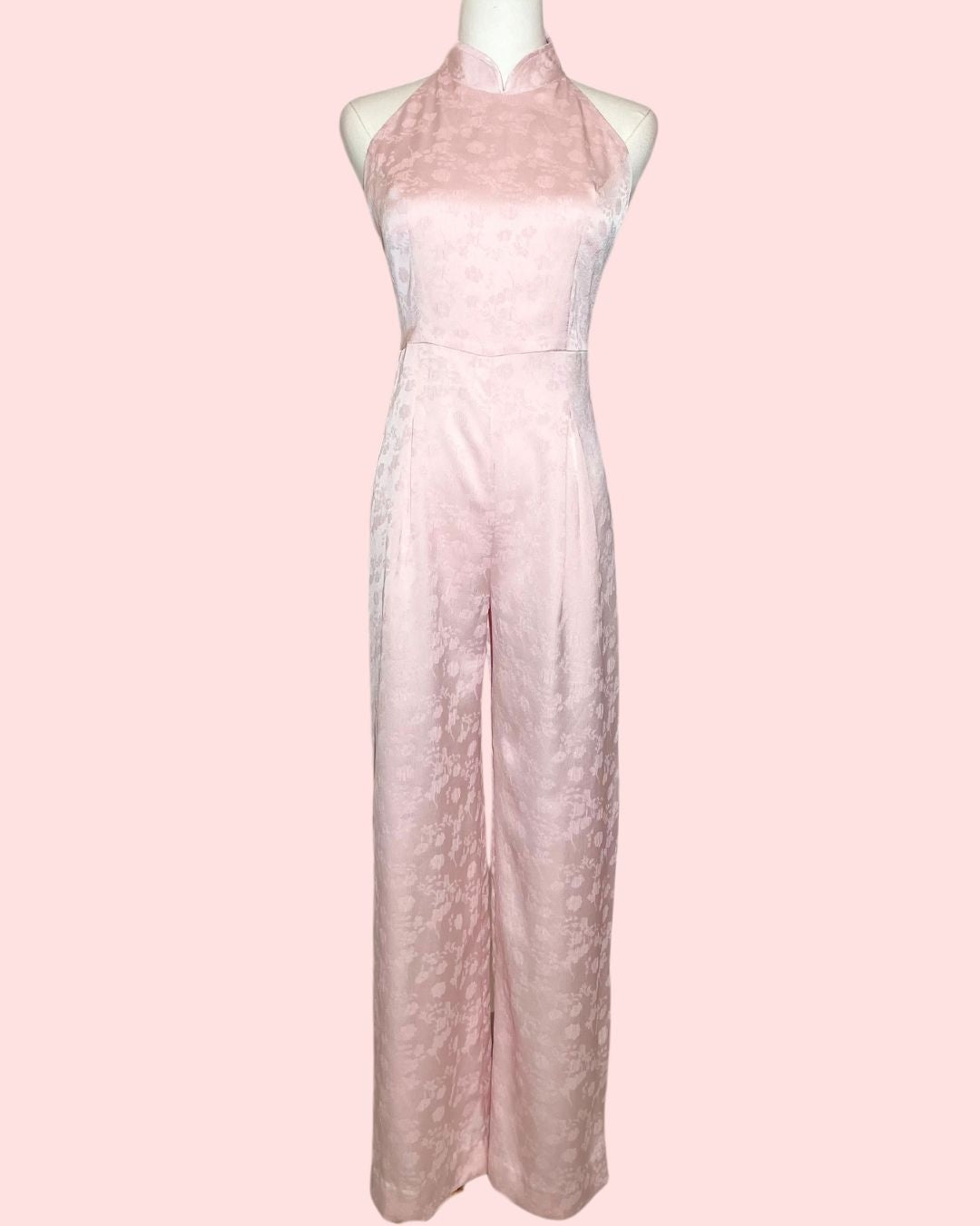 Soft Pink Cheongsam Jumpsuit