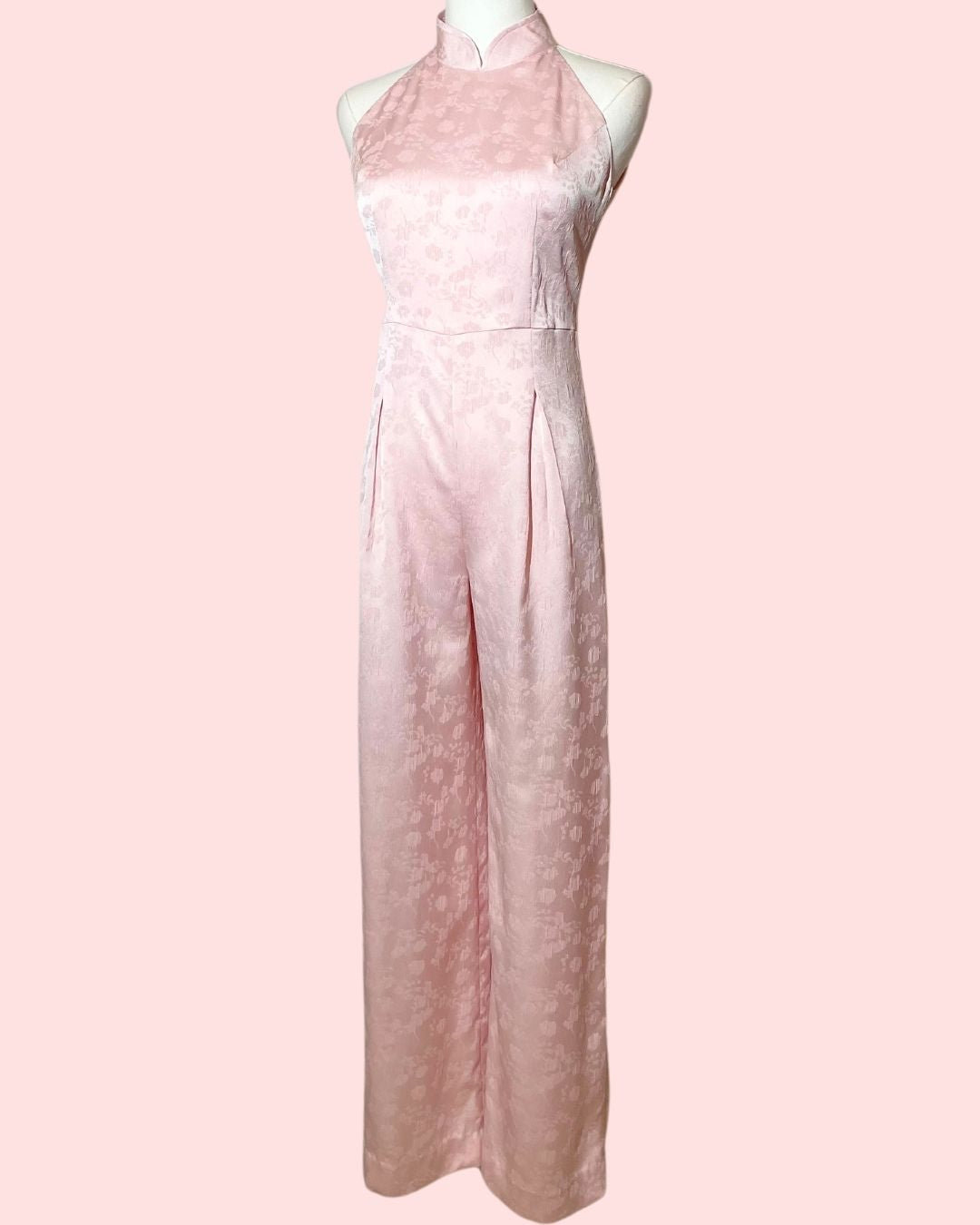 Soft Pink Cheongsam Jumpsuit