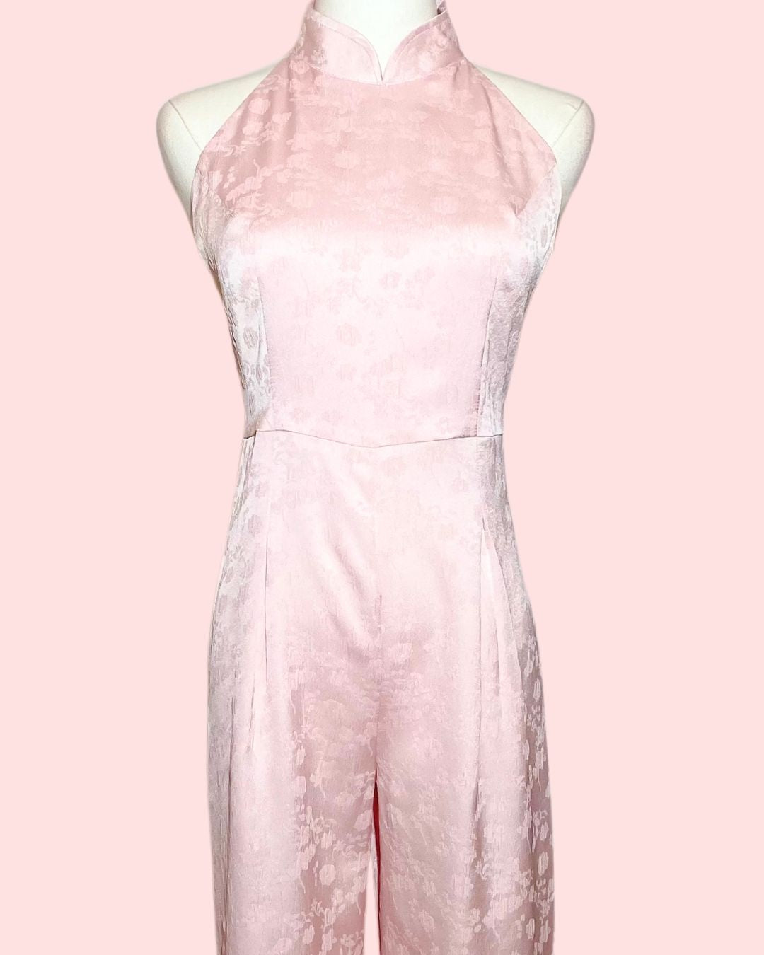 Soft Pink Cheongsam Jumpsuit