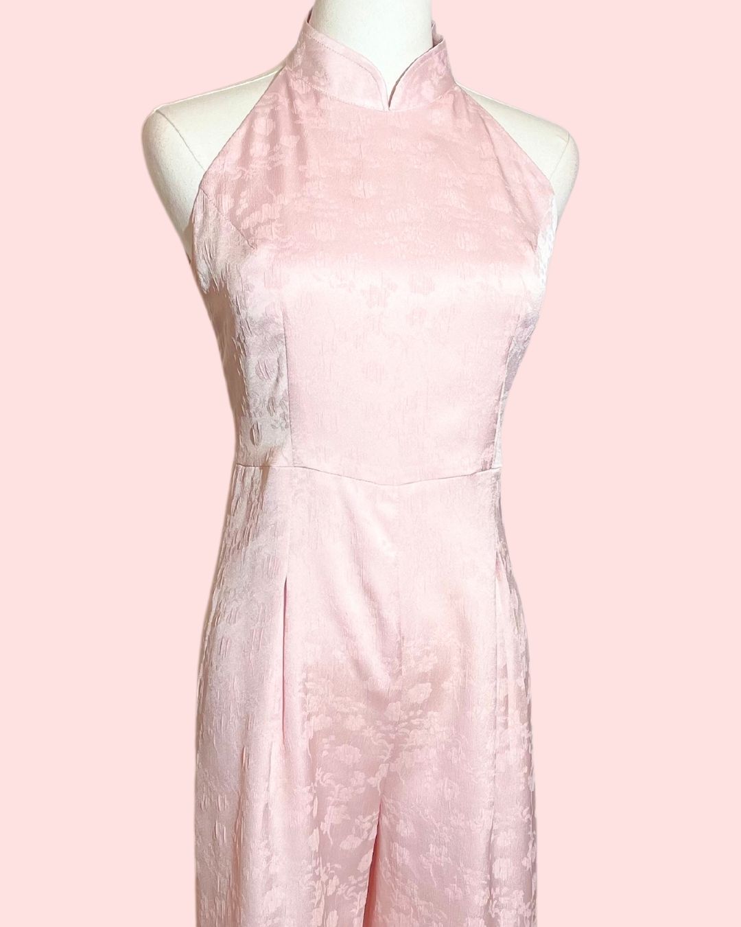 Soft Pink Cheongsam Jumpsuit