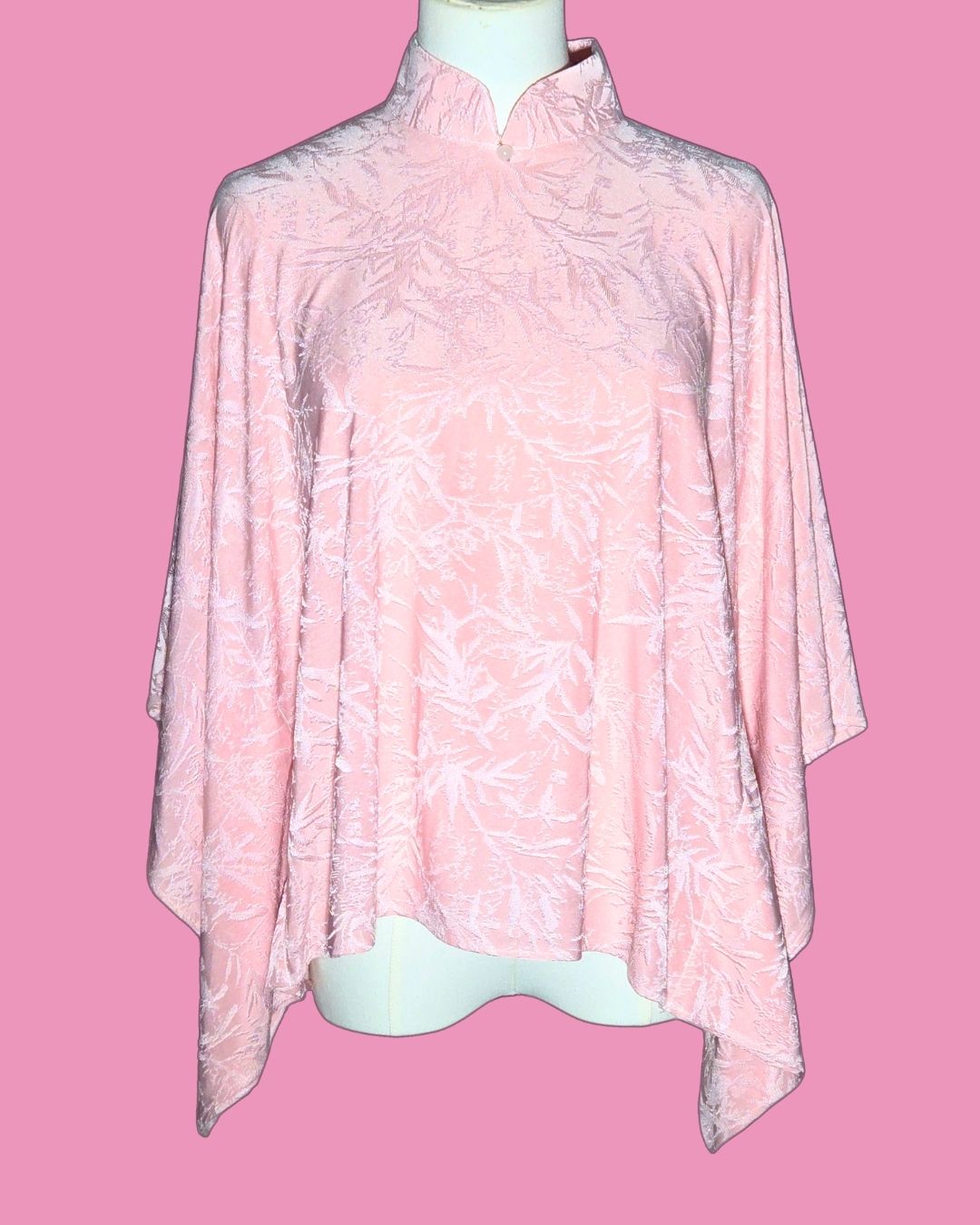 Pink Floral Cheongsam Cape