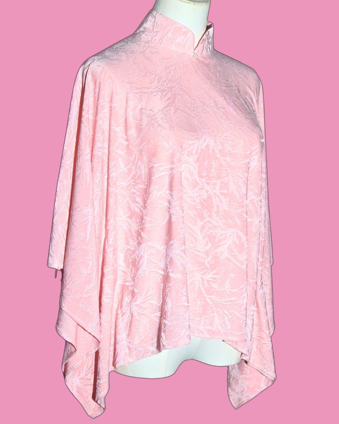 Pink Floral Cheongsam Cape