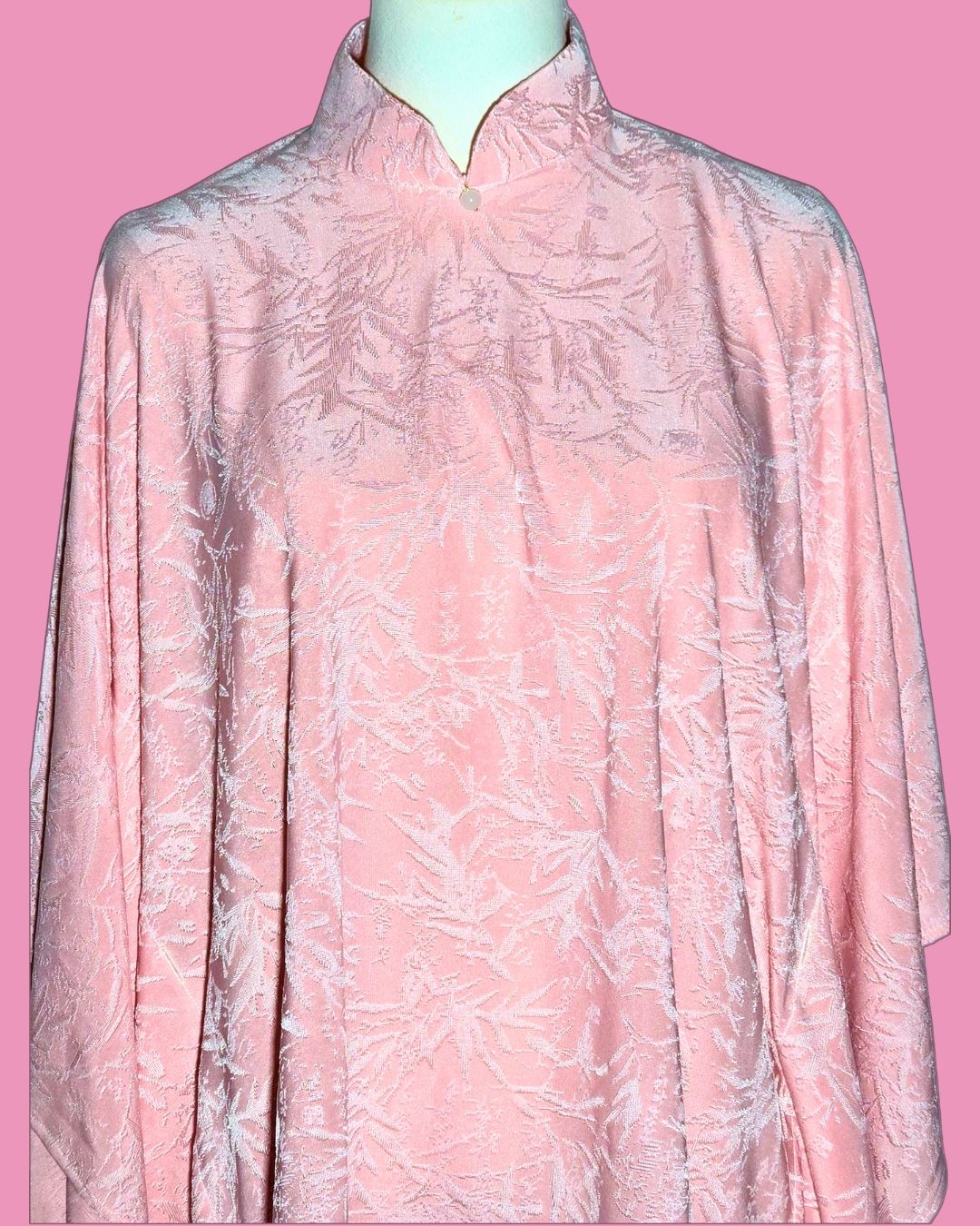 Pink Floral Cheongsam Cape