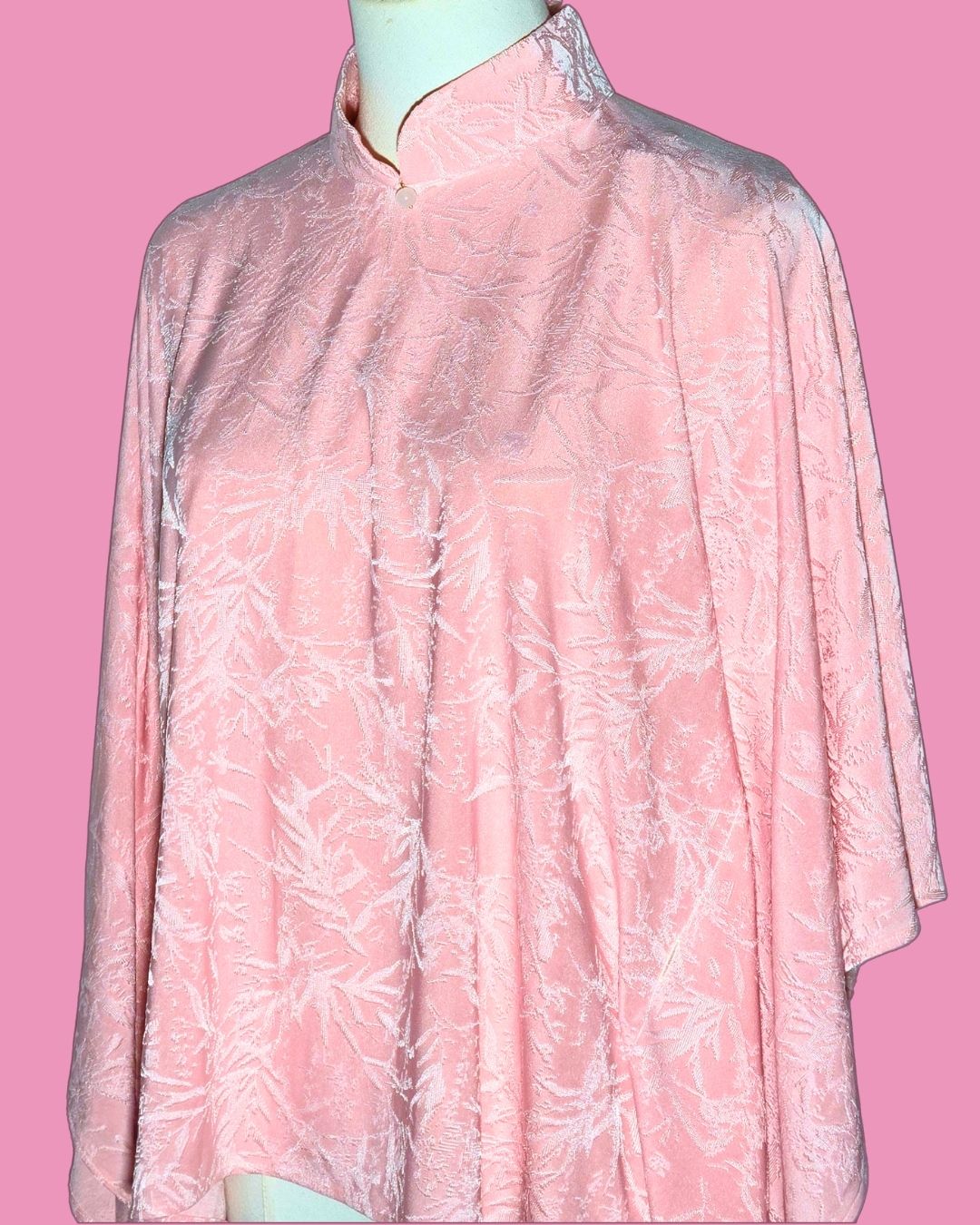 Pink Floral Cheongsam Cape