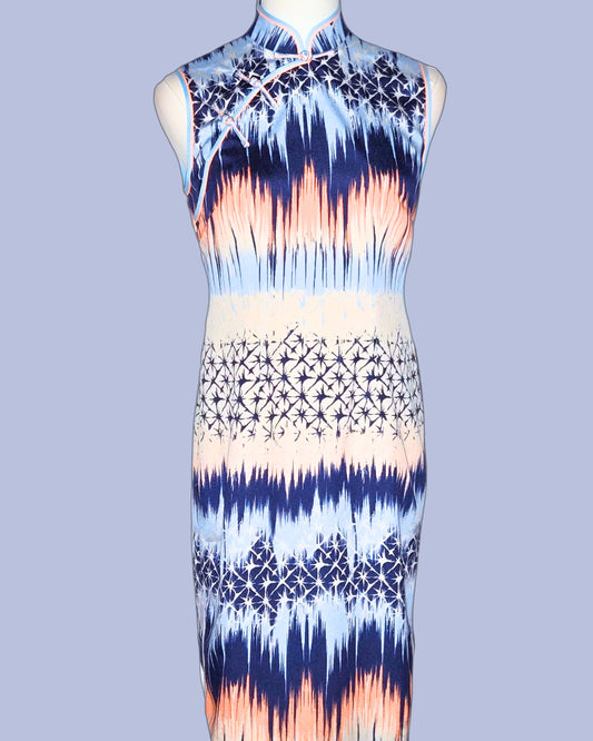 Purple and Blue Dye Cheongsam