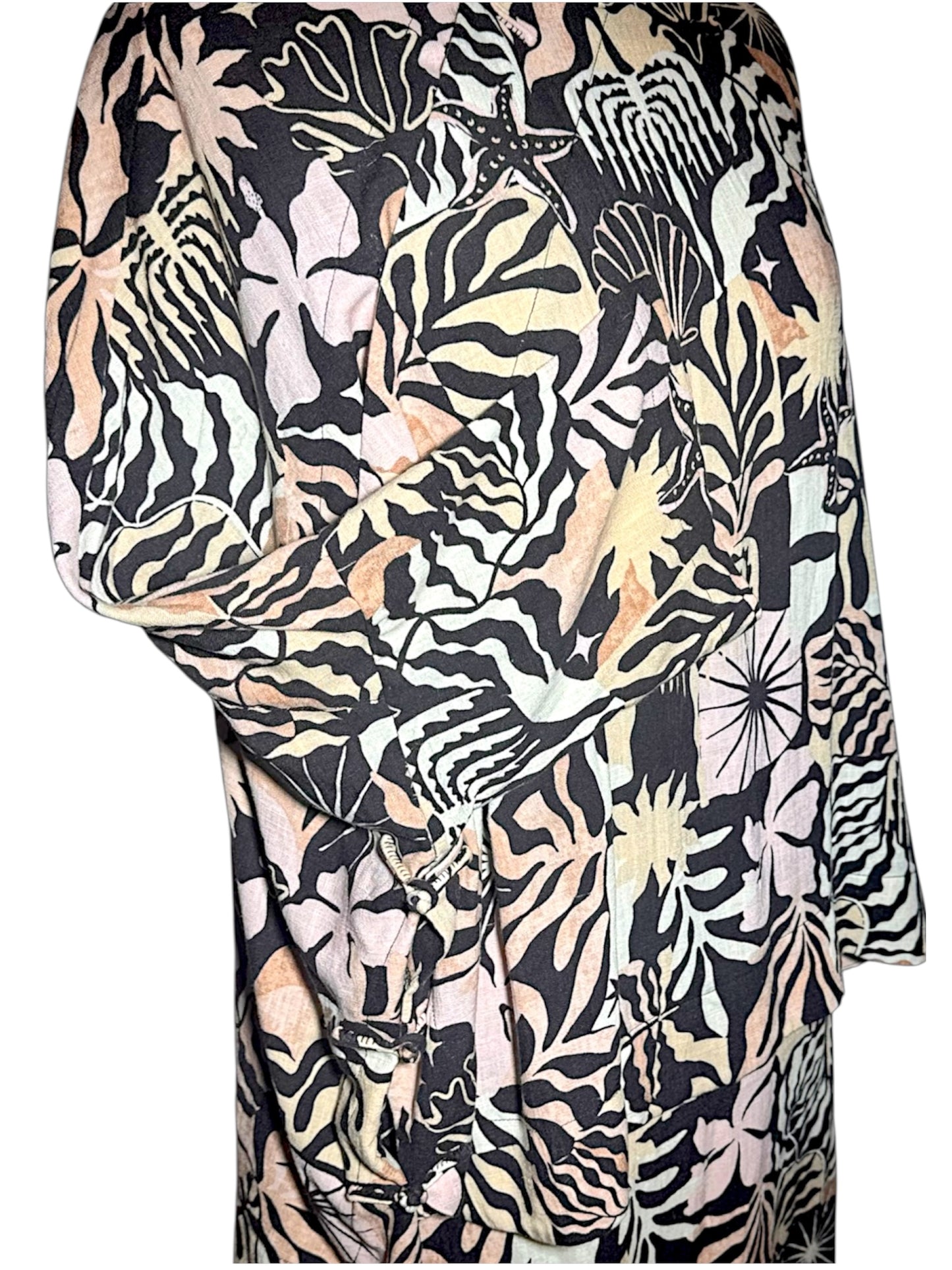 Printed Cape-Sleeve Modern Cheongsam Set
