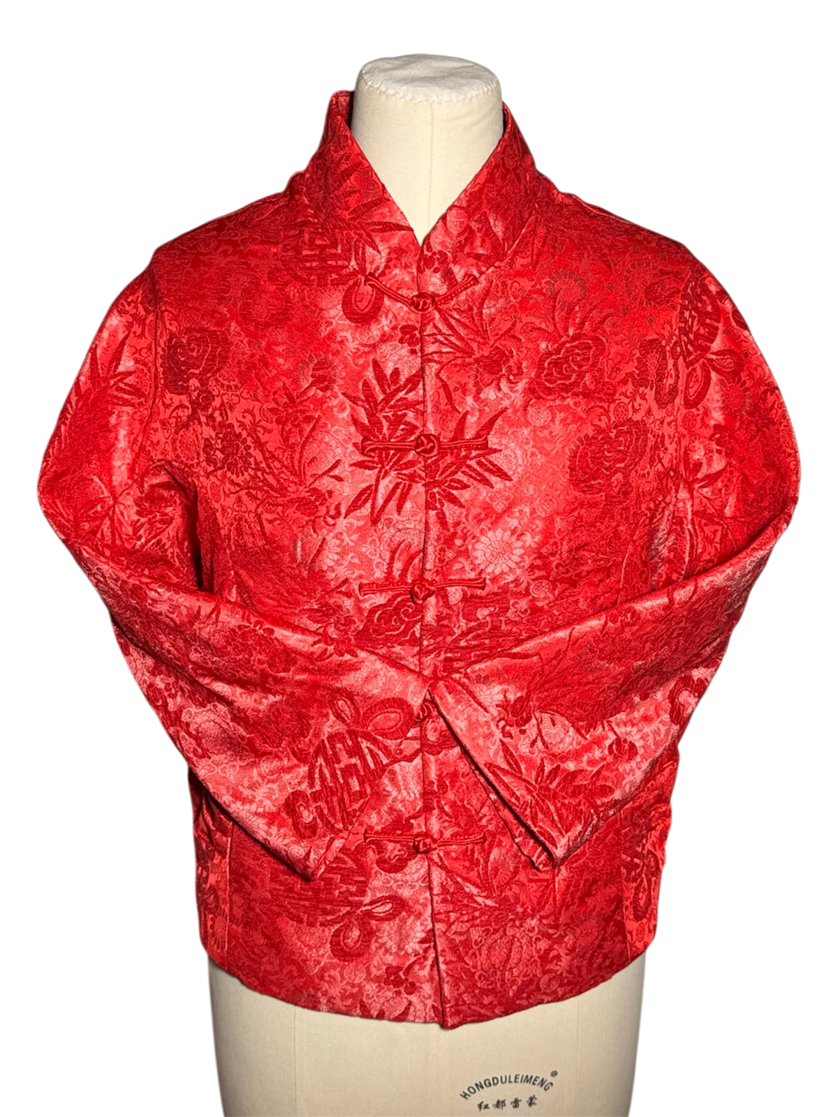 Red Brocade Festive Women's Tang Jacket