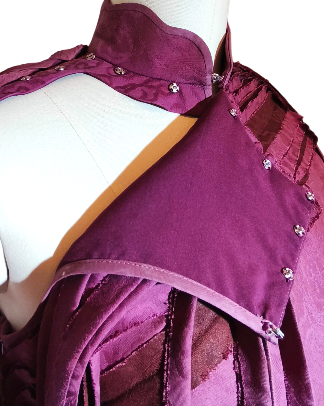 Plum Purple Detachable Fringe Cheongsam