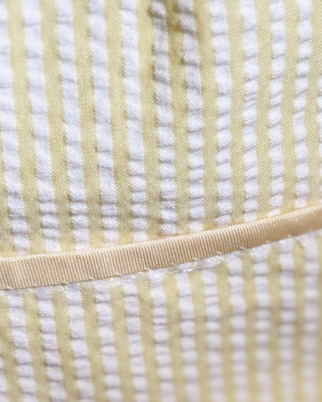 Yellow Striped Lace Cheongsam