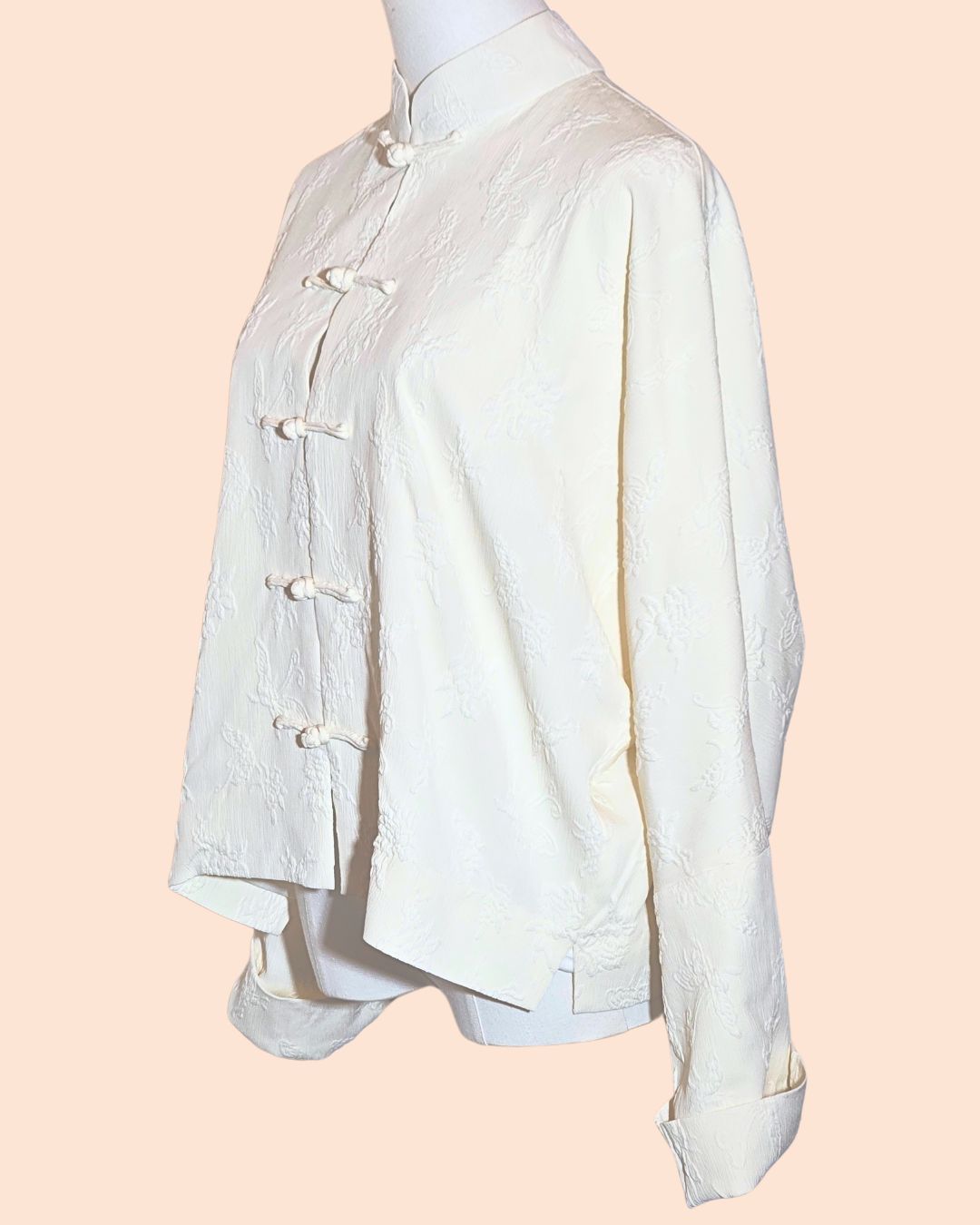 White Batwing Cheongsam Jacket