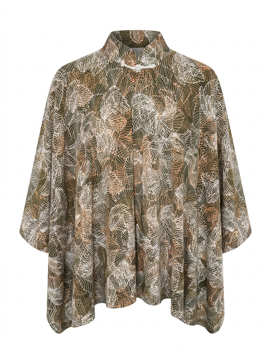 Dark Green Shell Cheongsam Cape