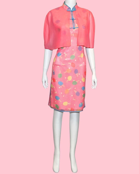 Pink Ping Pong Cheongsam