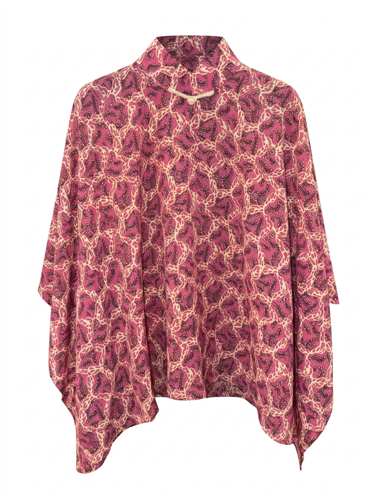 Pink Leopard Cheongsam Cape