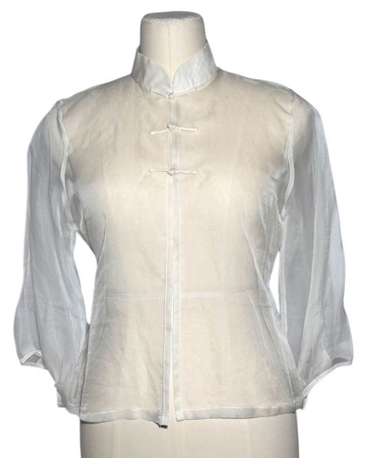 Sheer White Top Women's Tang Jacket