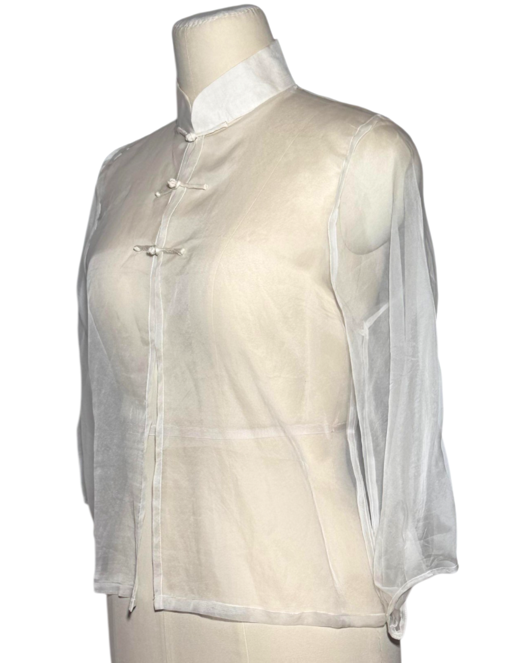 Sheer White Top Women's Tang Jacket