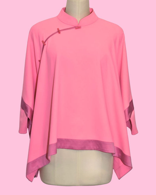 Hot Pink Cheongsam Cape