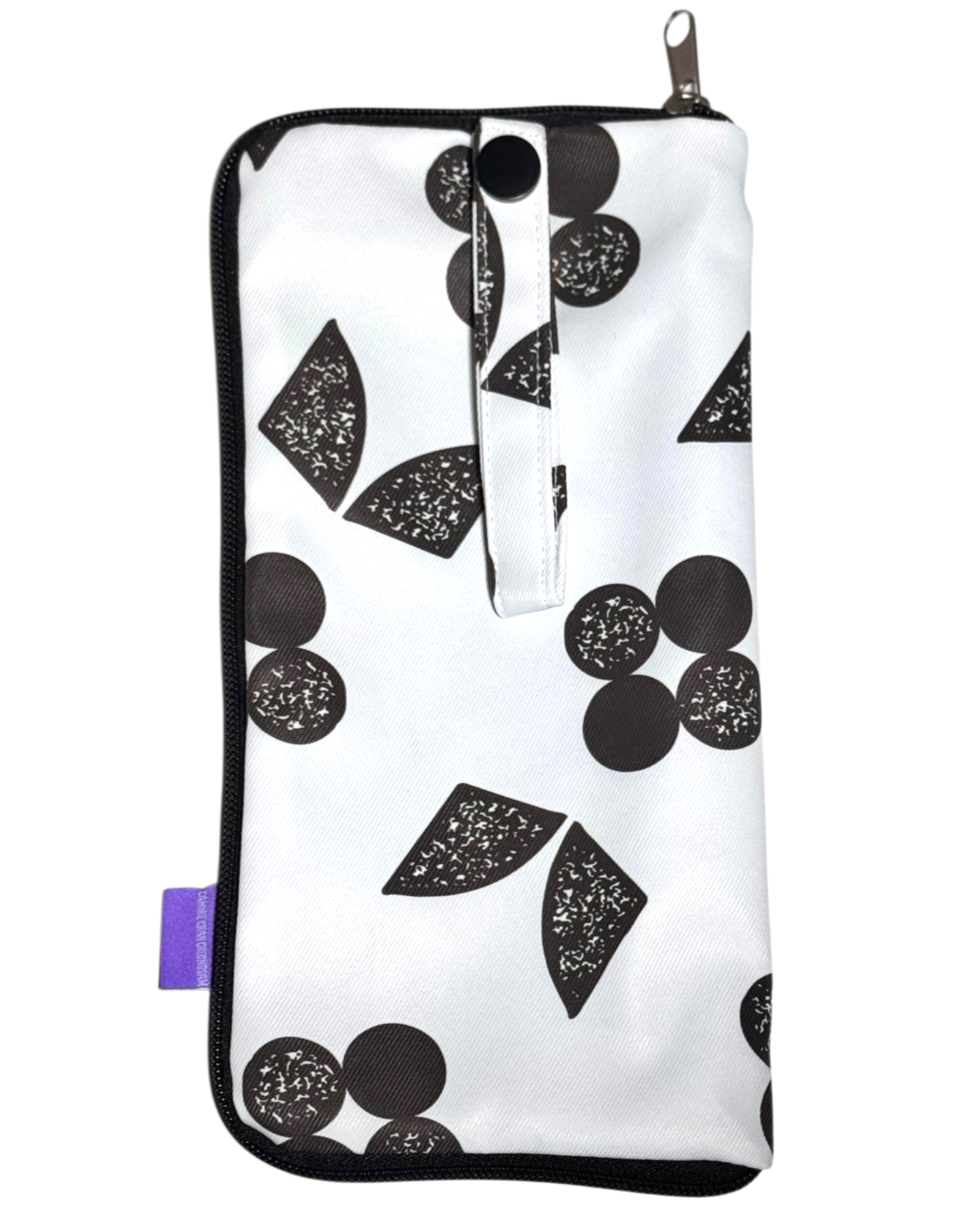 Portable Waterproof Umbrella Bag - White & Black Geometric Pattern