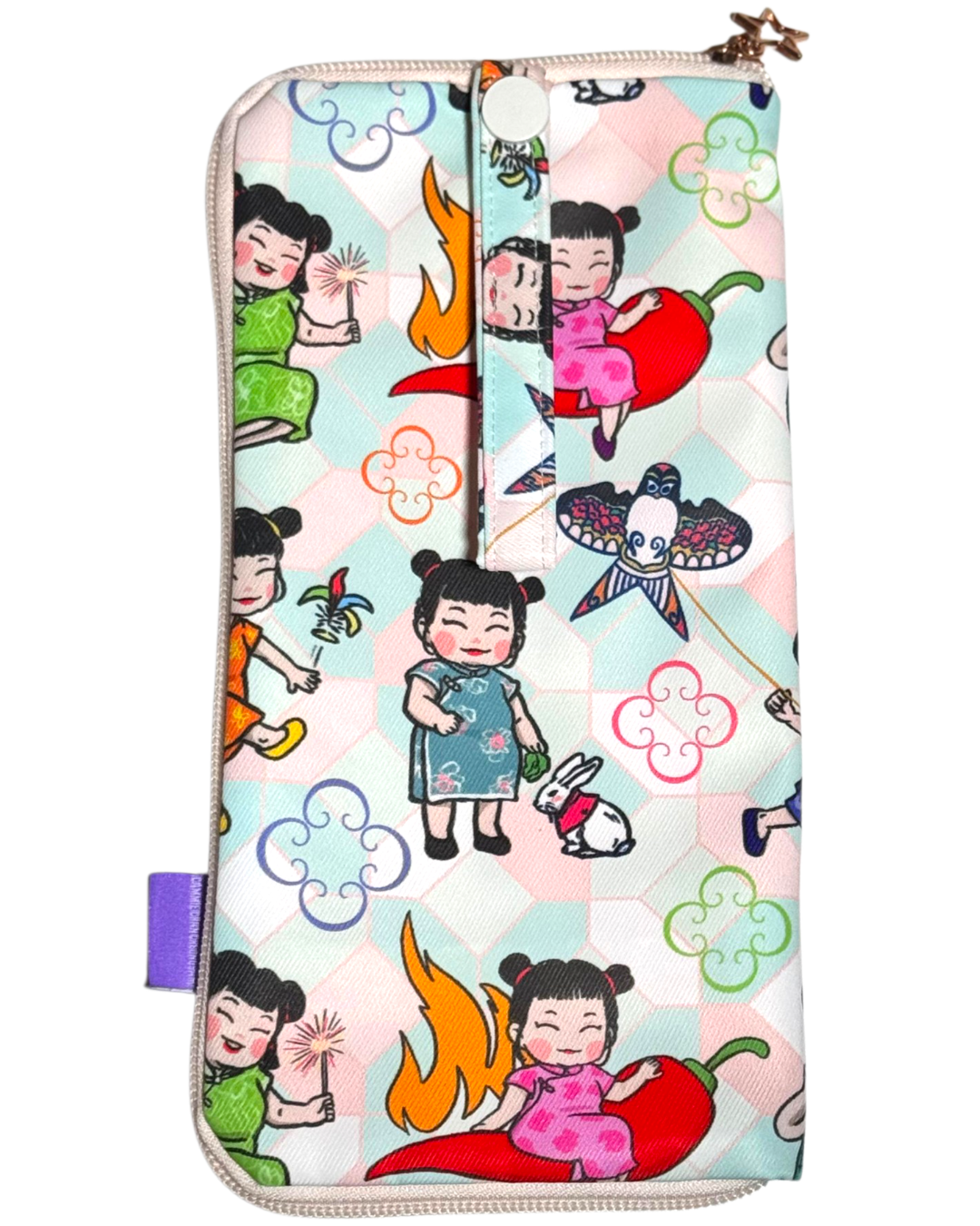 Portable Waterproof Umbrella Bag - Cheongsam Lawawa Print