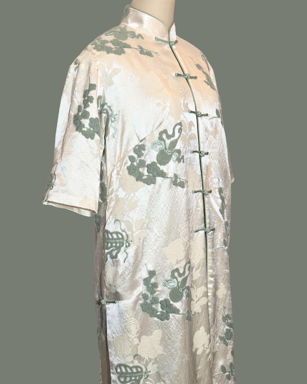 Mint Flower Cheongsam Tang Jacket