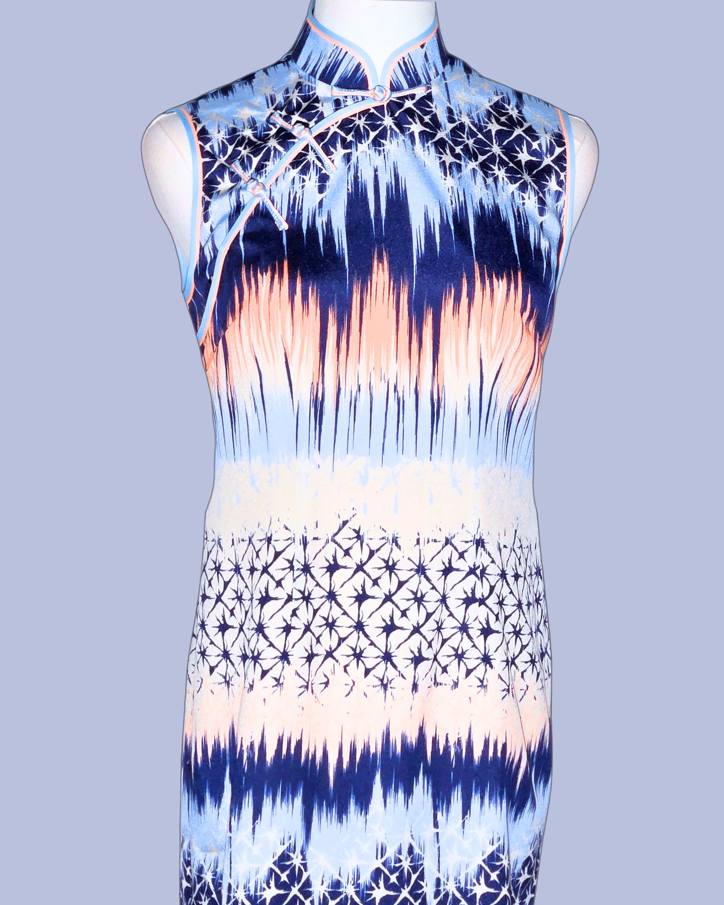 Purple and Blue Dye Cheongsam