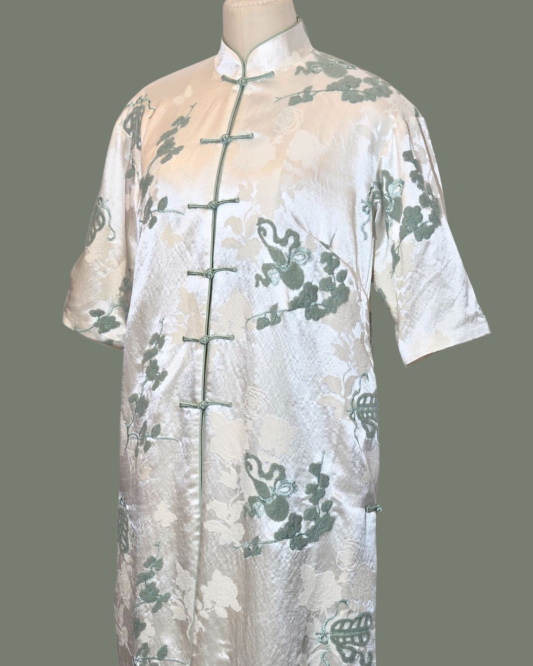 Mint Flower Cheongsam Tang Jacket