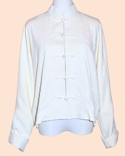 White Batwing Cheongsam Jacket