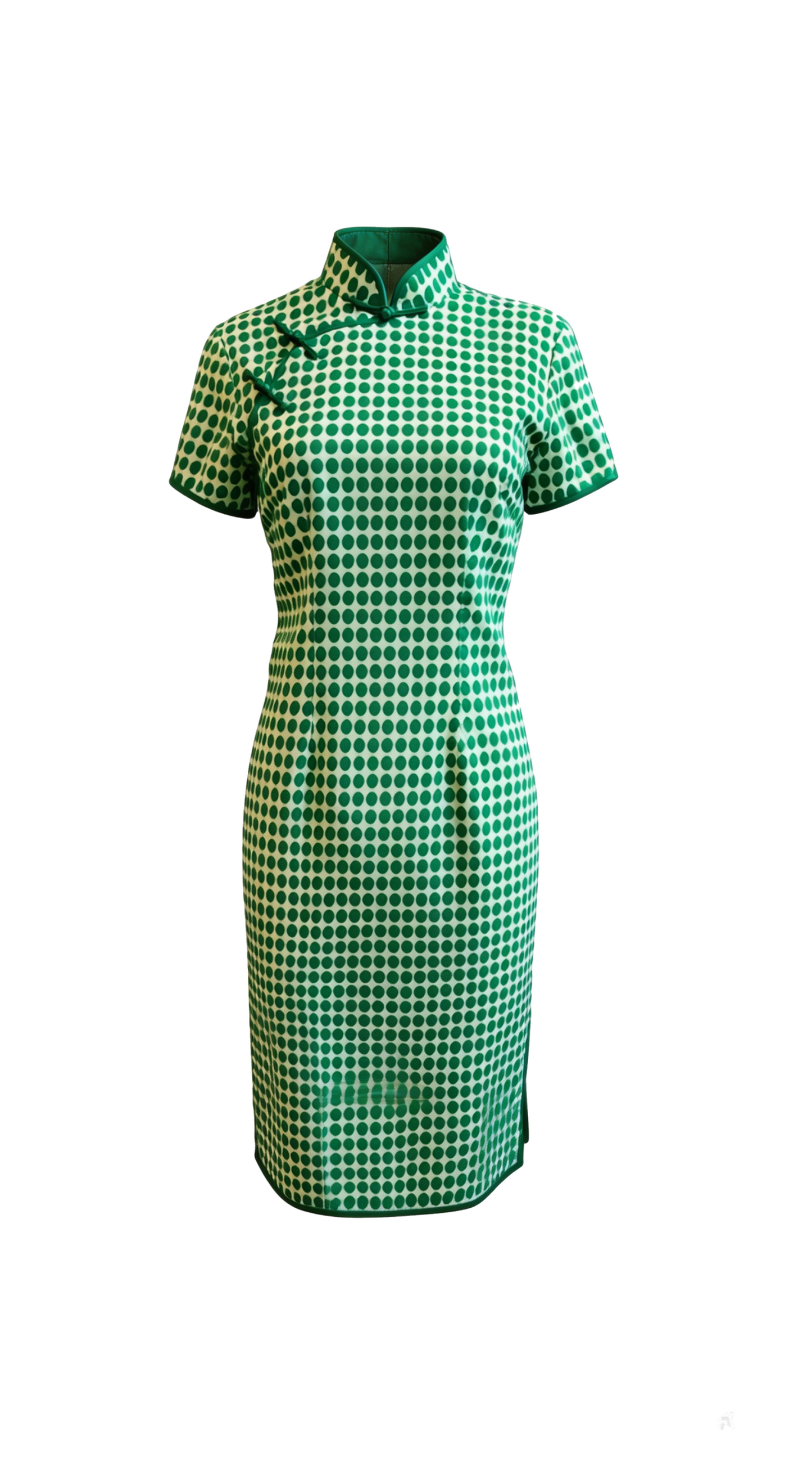 Green Polka Dot Cheongsam